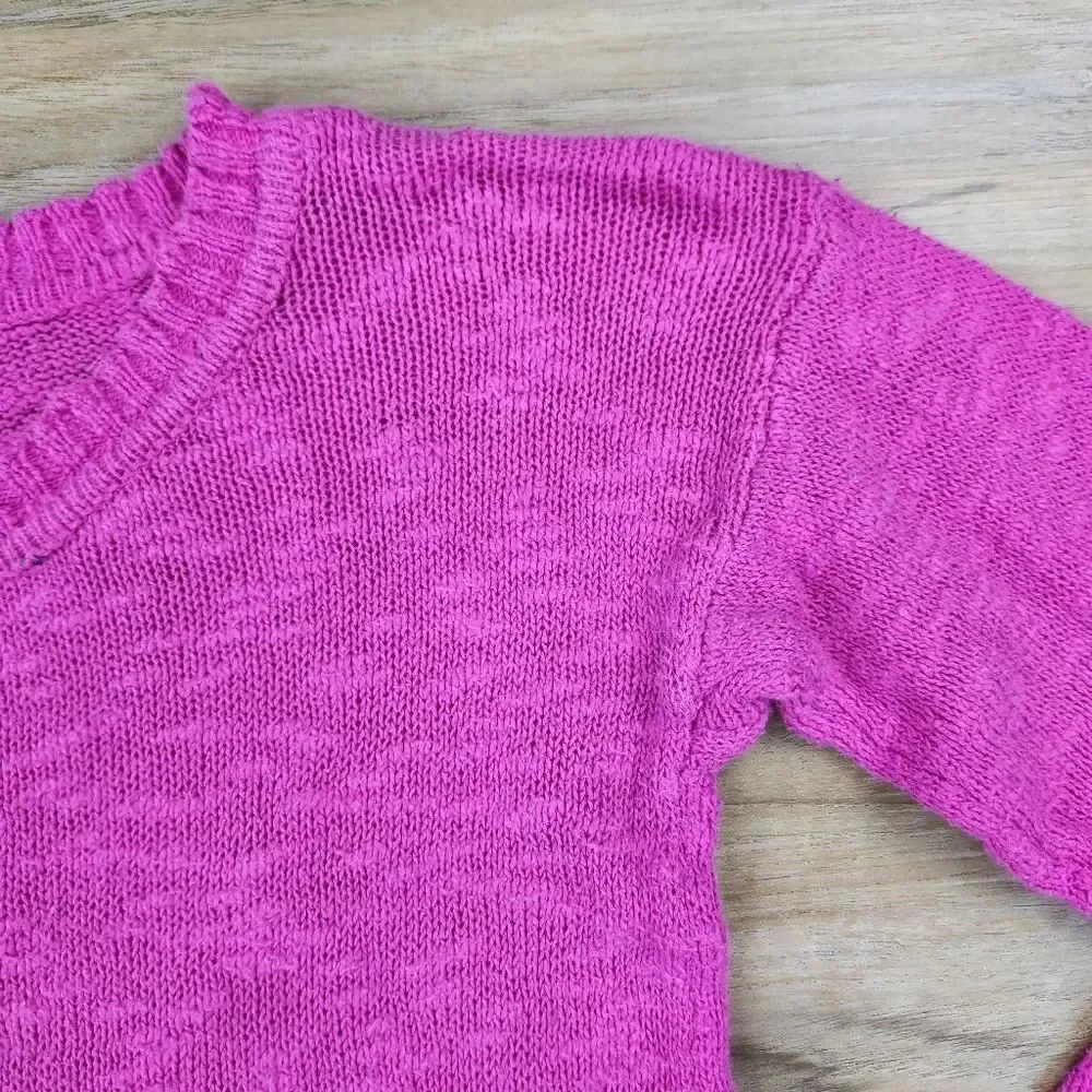 🔺️Pink Rhinestone Bunny Long Sleeve Sweater Youth Small